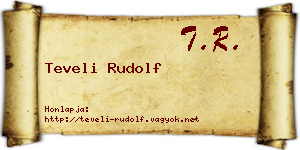 Teveli Rudolf névjegykártya